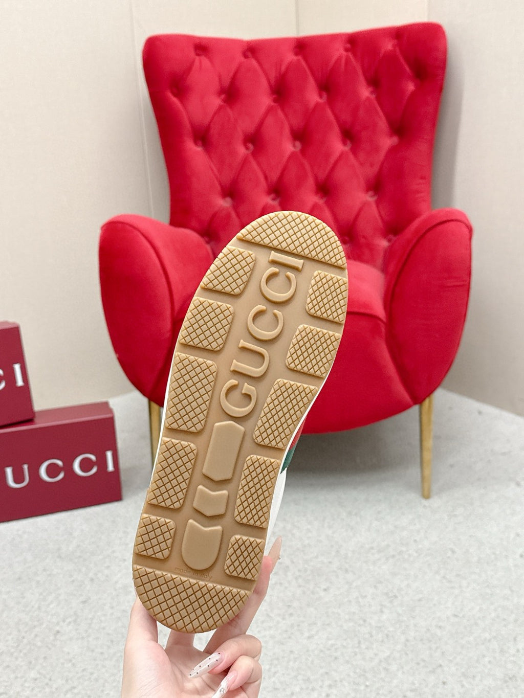 Gucci Ace Leather Sneakers White Male
