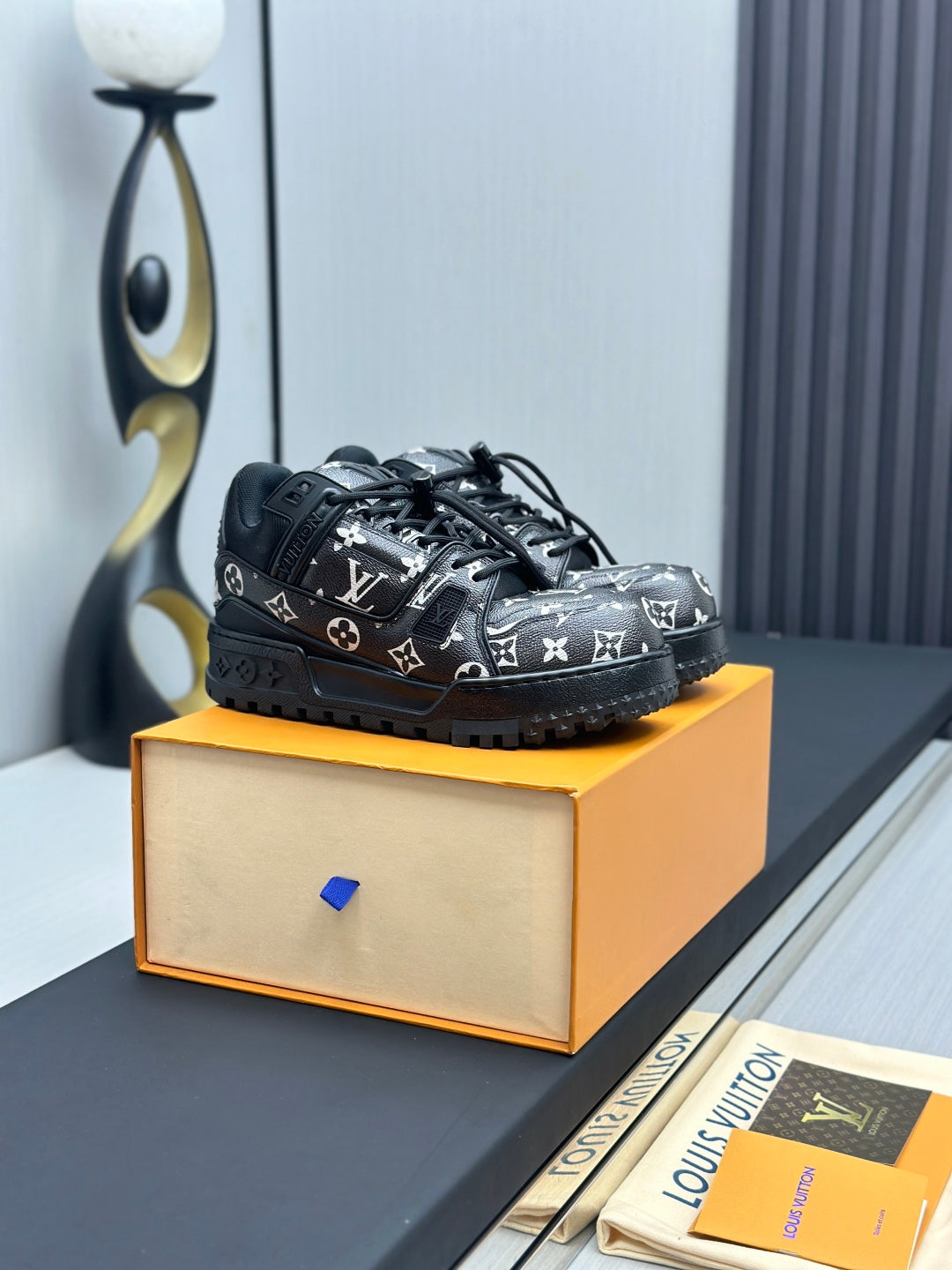 Louis Vuitton Monogram Sneaker - Black White