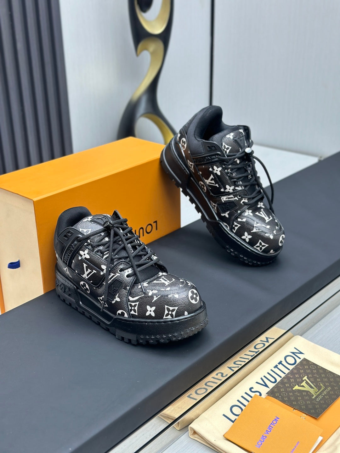 Louis Vuitton Monogram Sneaker - Black White