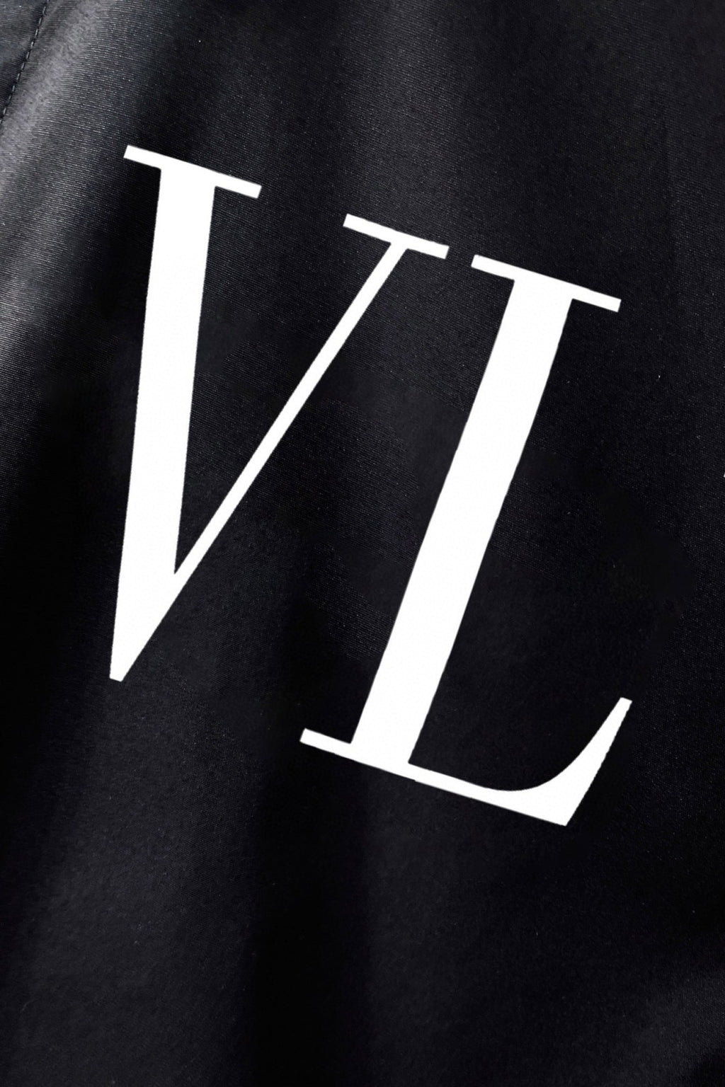 Valentino 2026 SS VLTN Logo Long-Sleeve Shirt — Black