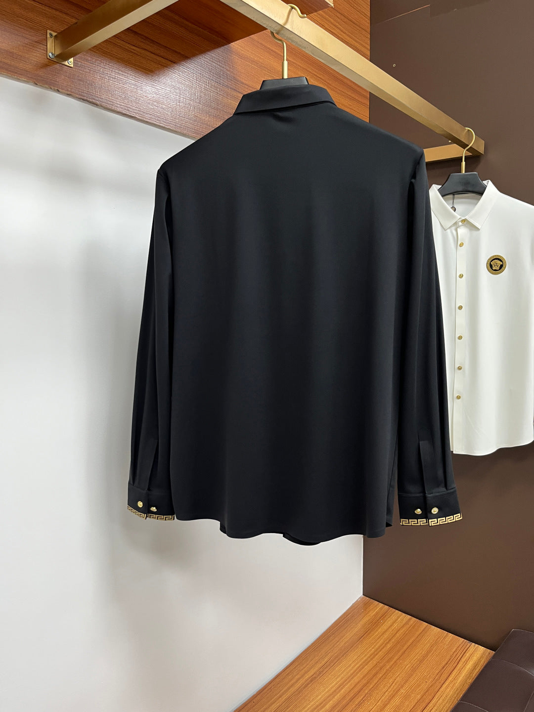 Versace Black Medusa Logo Dress Shirt