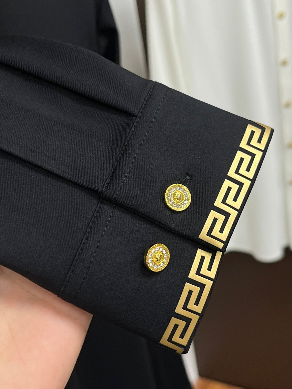Versace Black Medusa Logo Dress Shirt