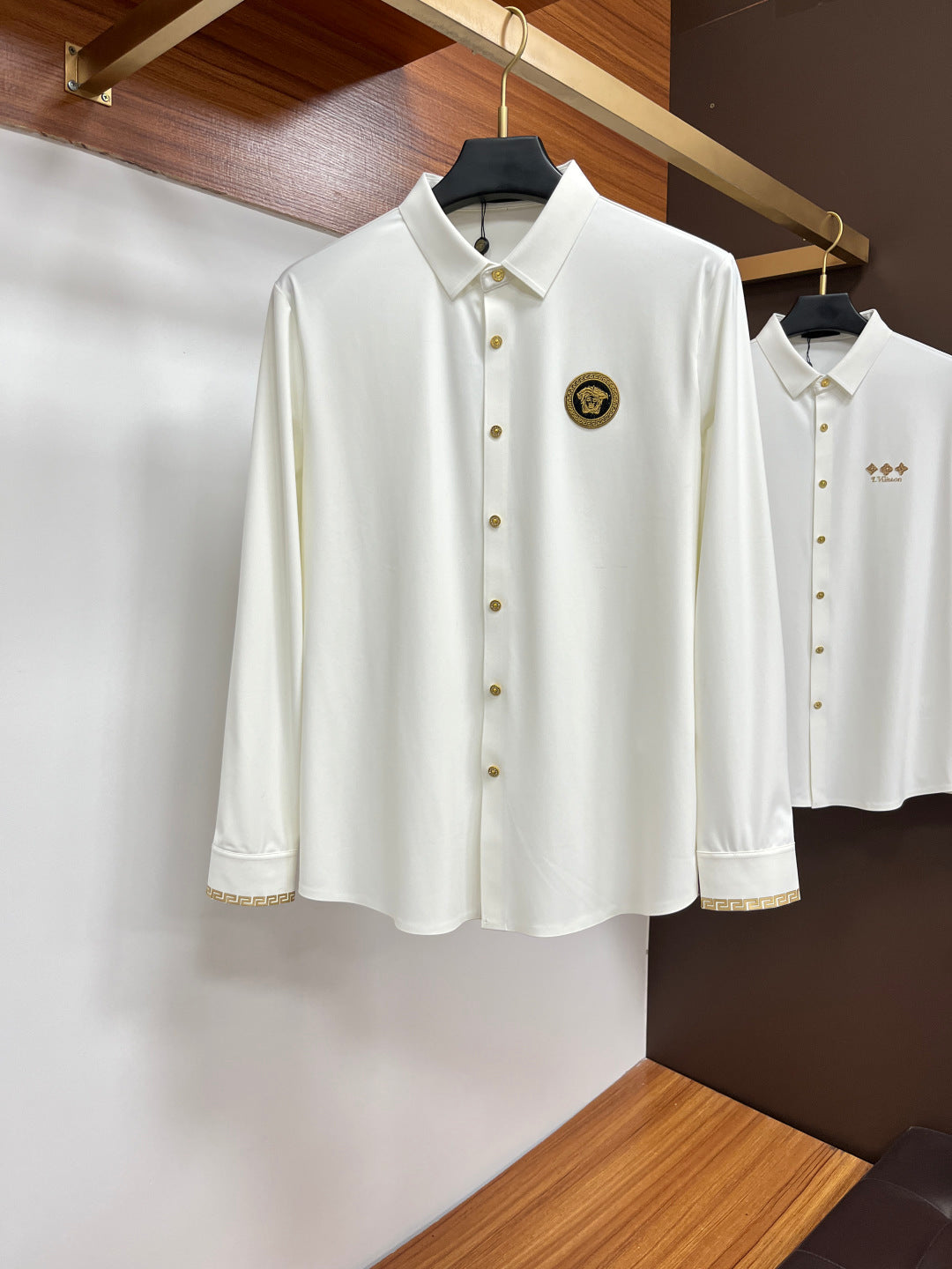 Versace Black Medusa Logo Dress Shirt