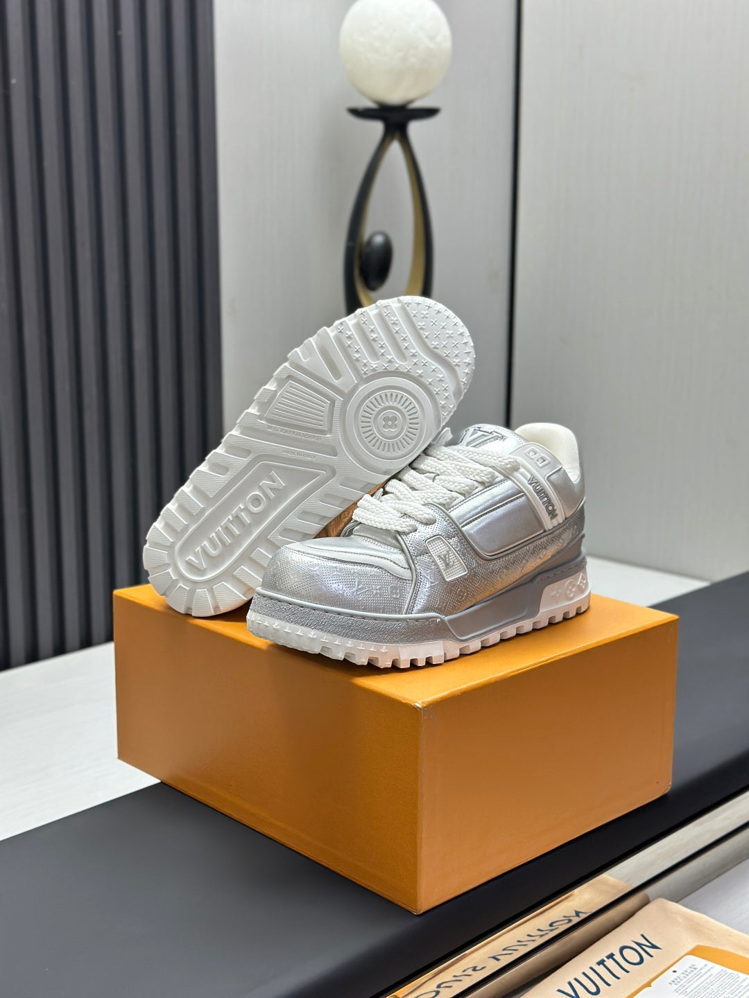 Louis Vuitton LV Trainer Sneaker - Silver Metallic