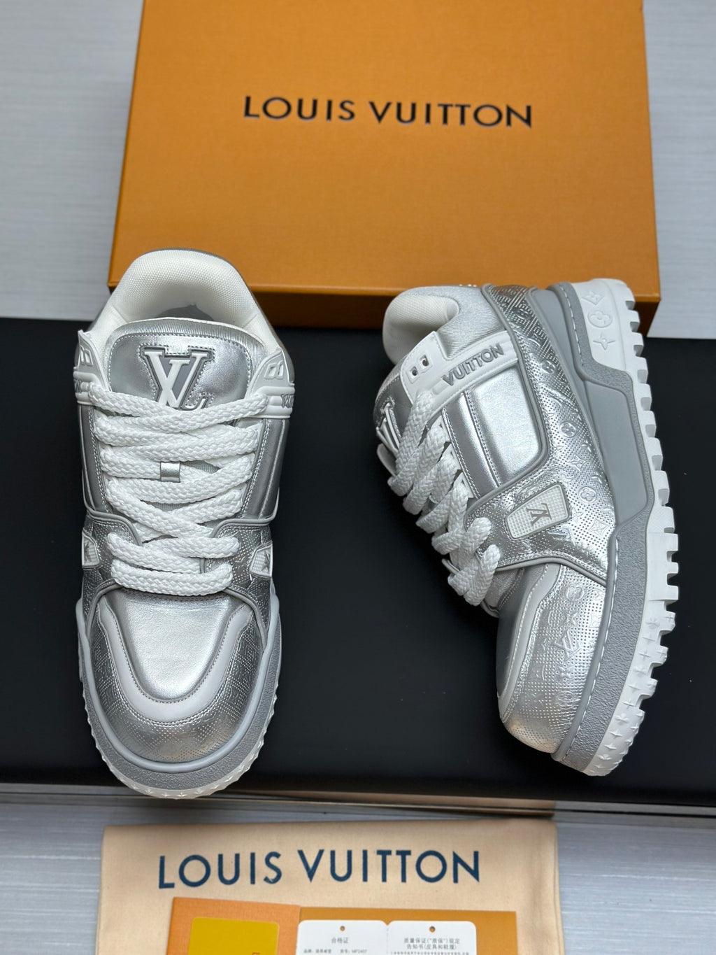 Louis Vuitton LV Trainer Sneaker - Silver Metallic