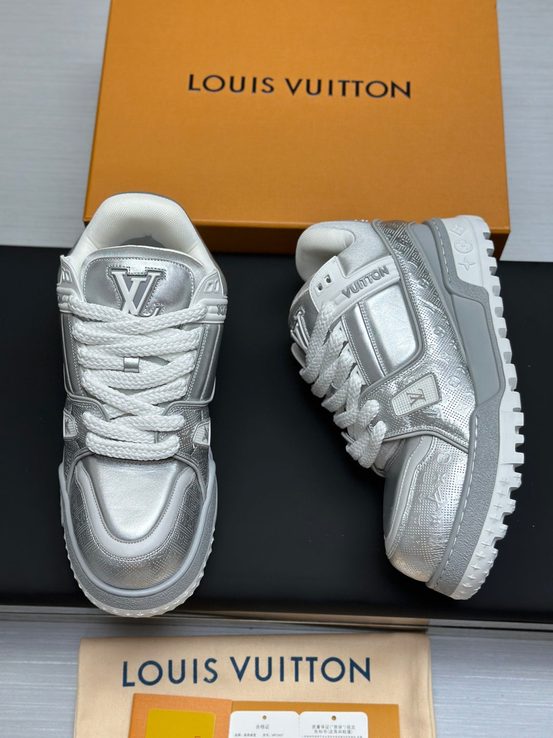 Louis Vuitton LV Trainer Sneaker - Silver Metallic