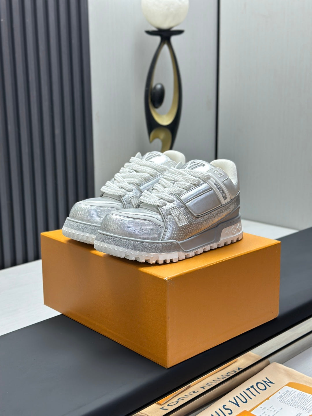 Louis Vuitton LV Trainer Sneaker - Silver Metallic