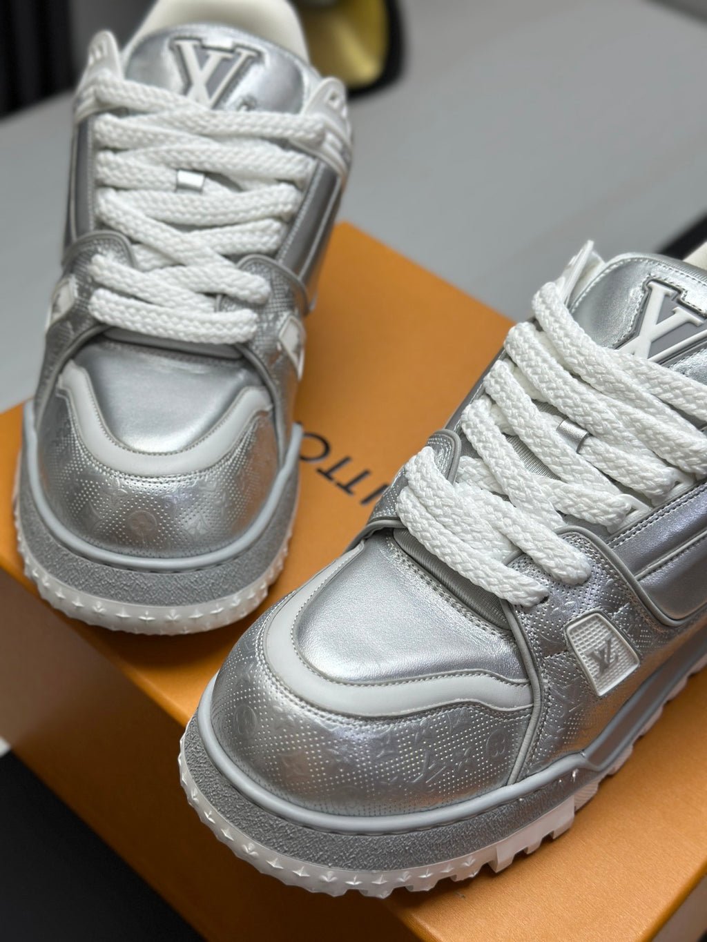 Louis Vuitton LV Trainer Sneaker - Silver Metallic