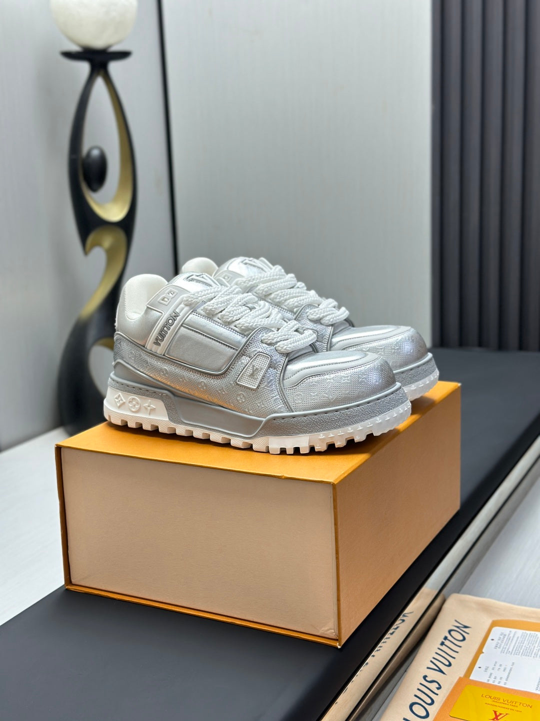 Louis Vuitton LV Trainer Sneaker - Silver Metallic