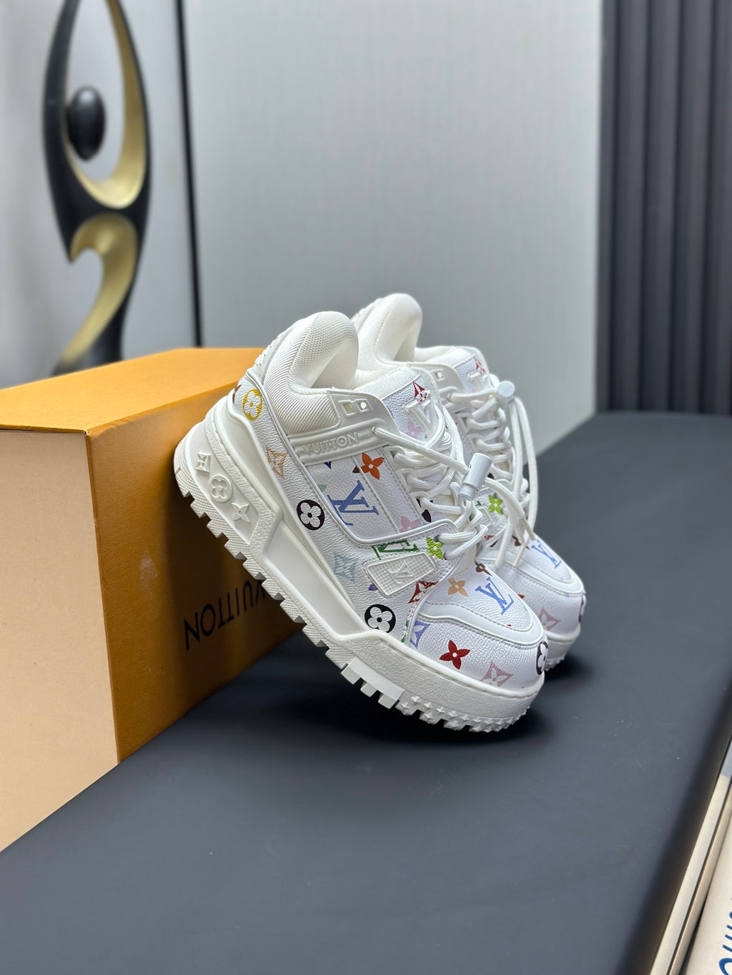 Louis Vuitton LV Trainer Sneaker - White Multicolor Monogram