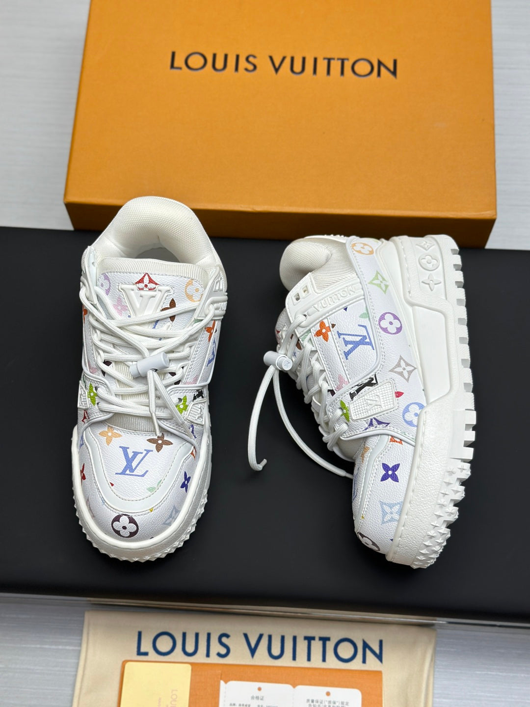 Louis Vuitton LV Trainer Sneaker - White Multicolor Monogram