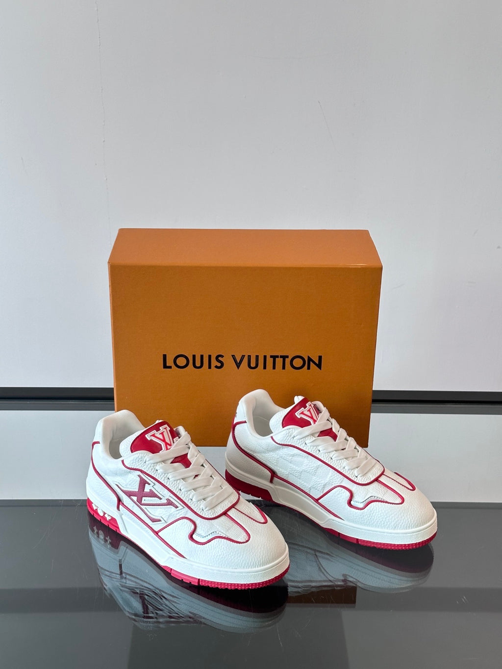 Louis Vuitton LV Trainer Sneaker - White/Red