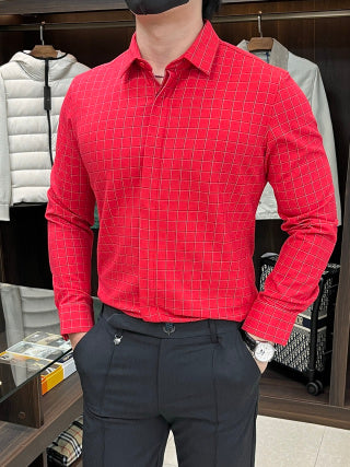 Armani 2025 Fall/Winter Long-Sleeve Embroidered Shirt