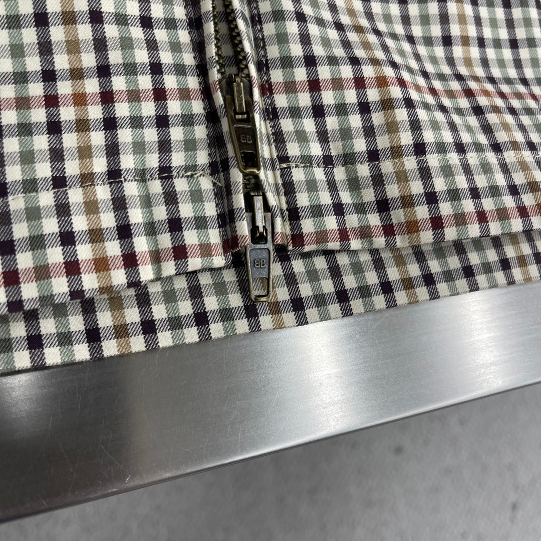 Balenciaga Gingham Check Zip Shirt Jacket