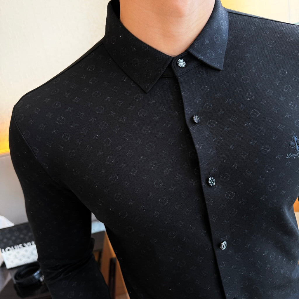 Burberry Grey Blue Check Dress Shirt