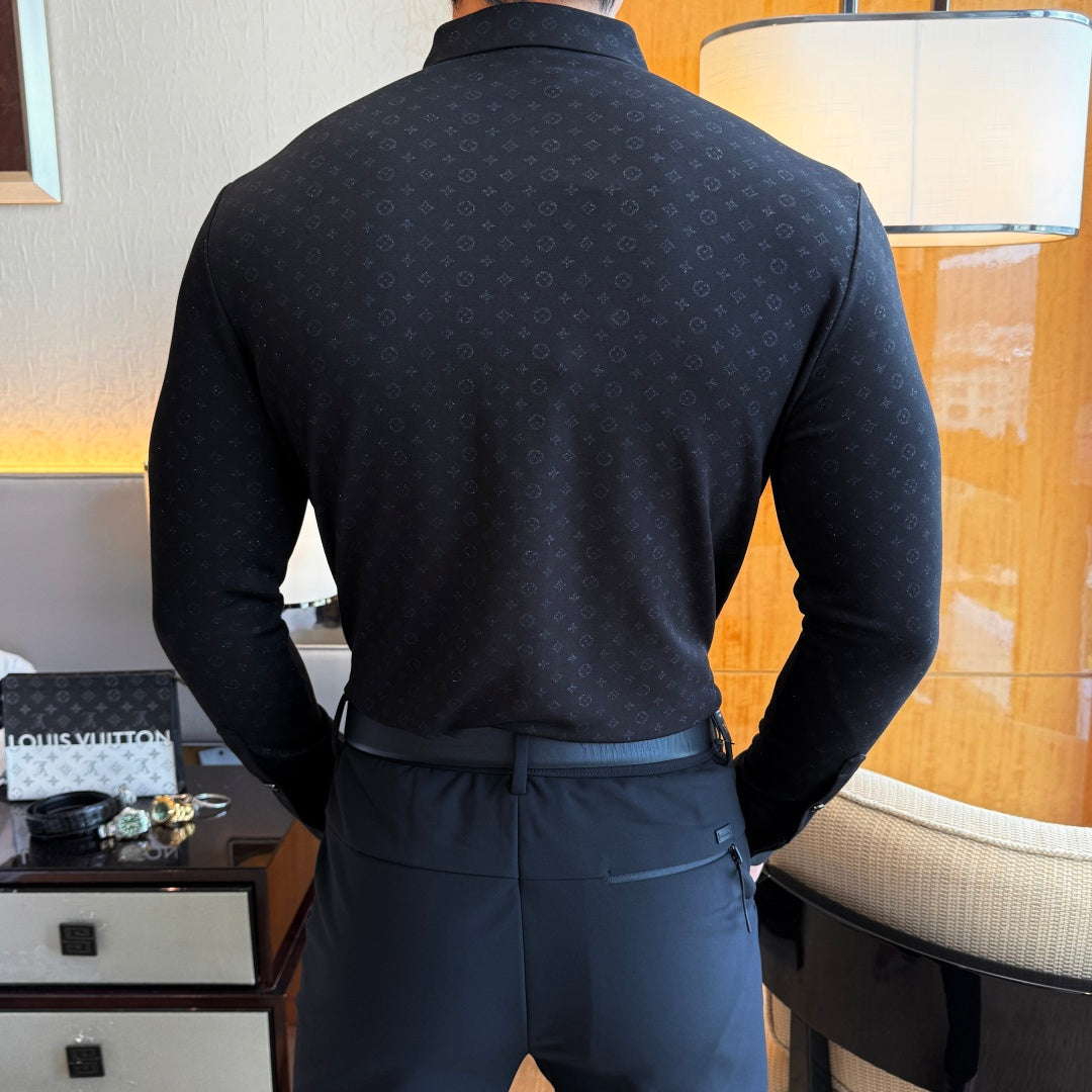 Burberry Grey Blue Check Dress Shirt