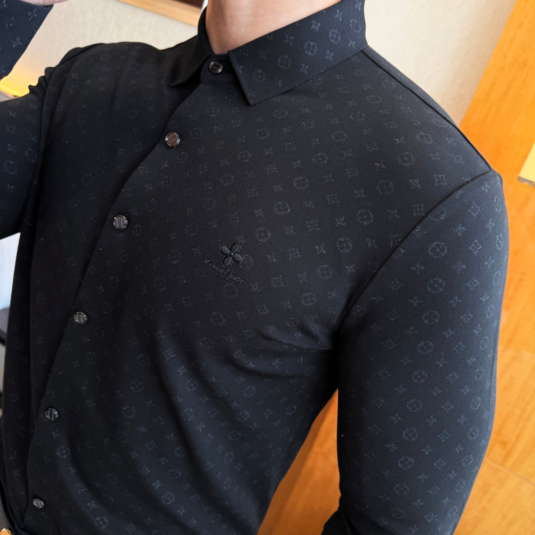 Burberry Grey Blue Check Dress Shirt