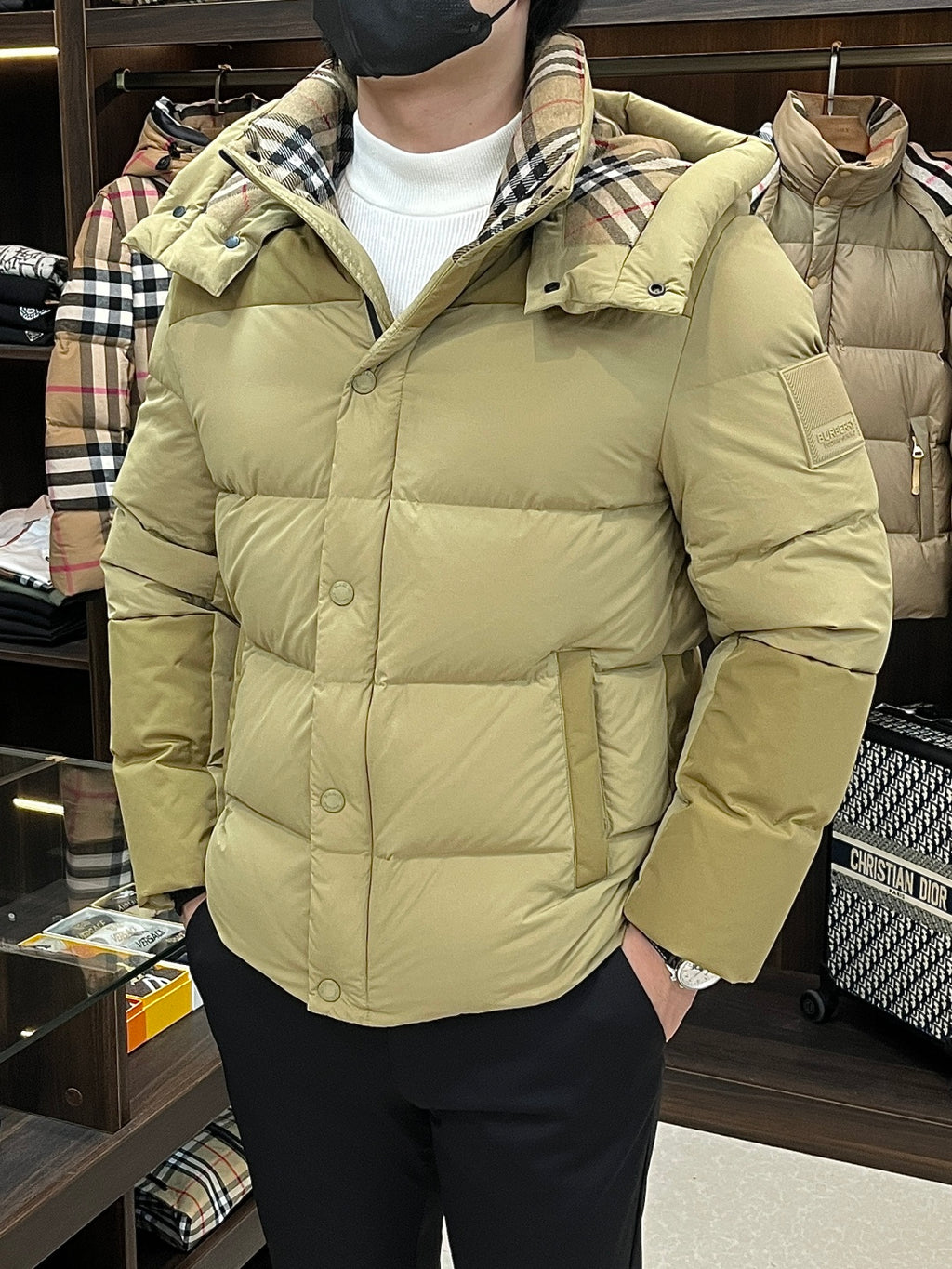 Burberry Detachable Hood Puffer Jacket
