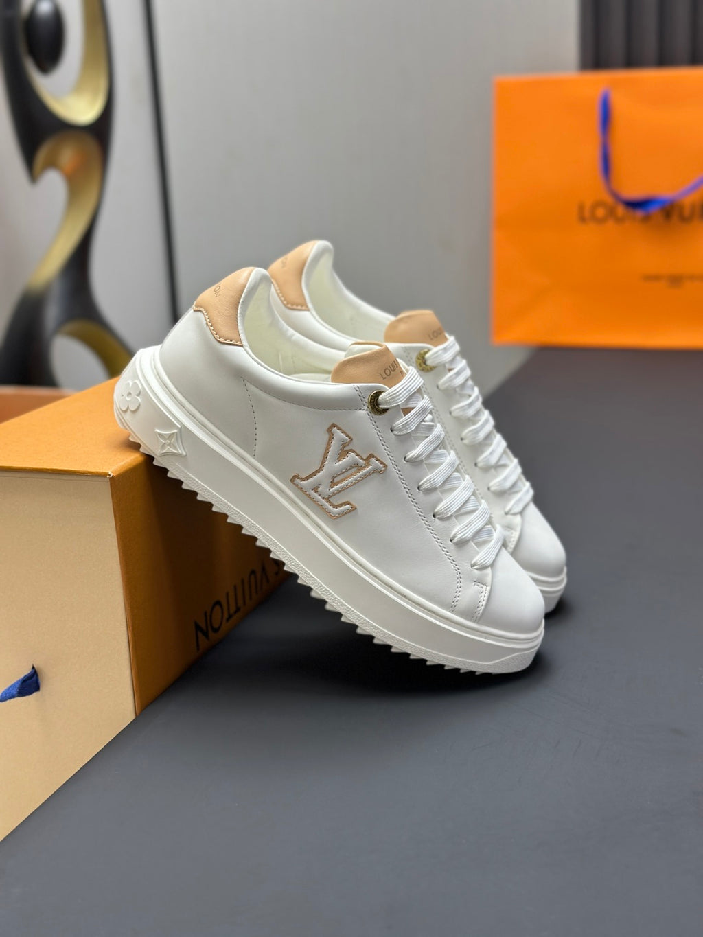 Louis Vuitton Time Out Sneaker - White/Beige