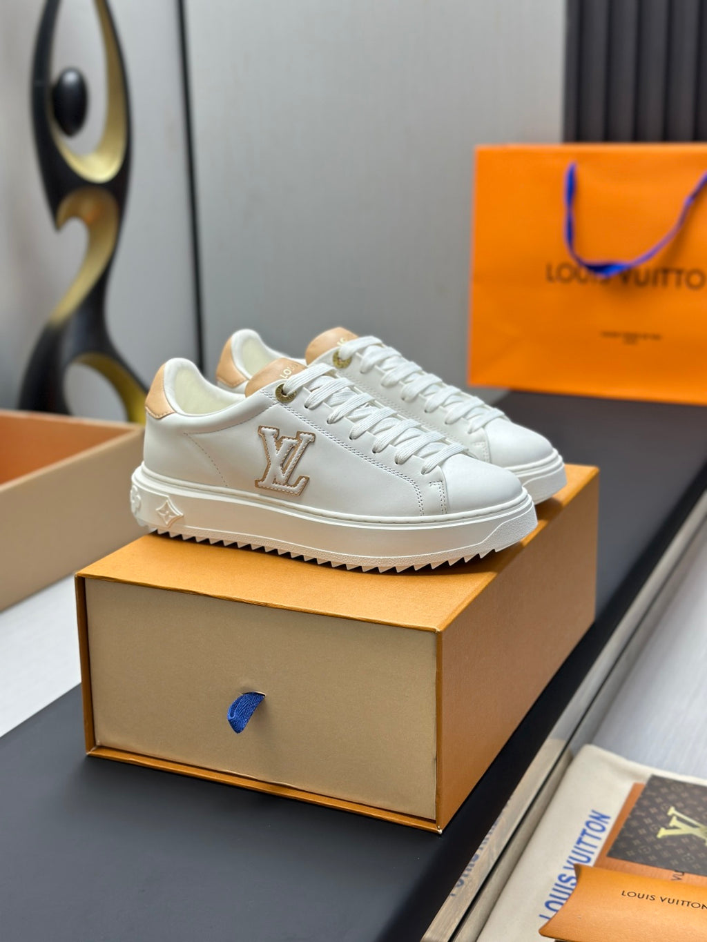 Louis Vuitton Time Out Sneaker - White Multicolor Monogram