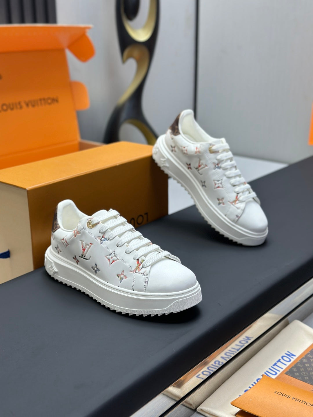 Louis Vuitton Time Out Sneaker - White Multicolor Monogram