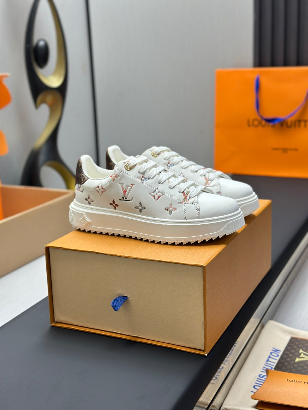 Louis Vuitton Time Out Sneaker - White Multicolor Monogram