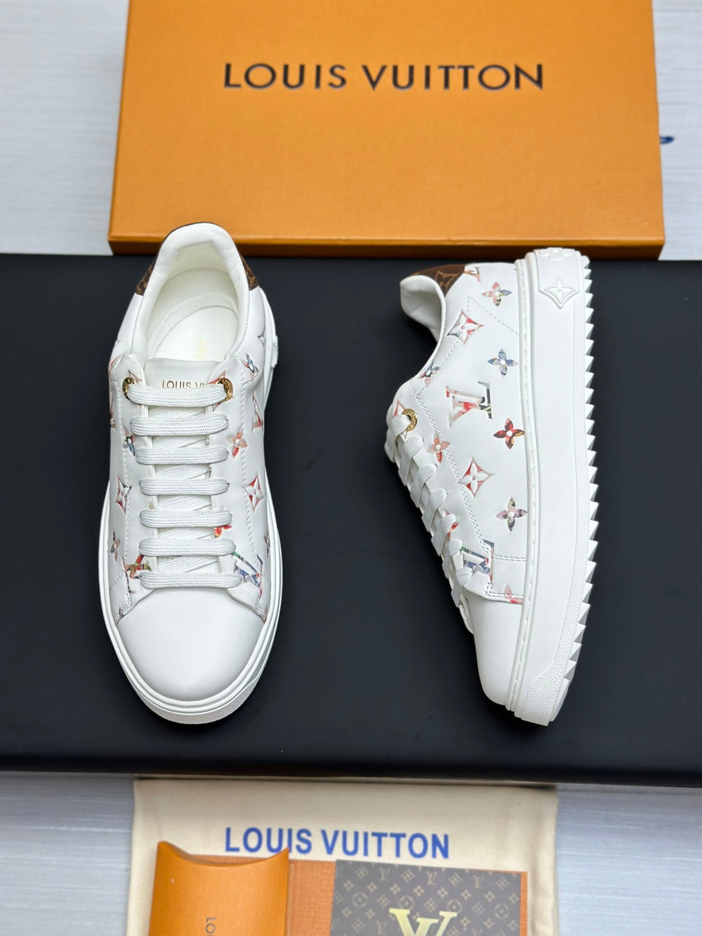 Louis Vuitton Time Out Sneaker - White Multicolor Monogram