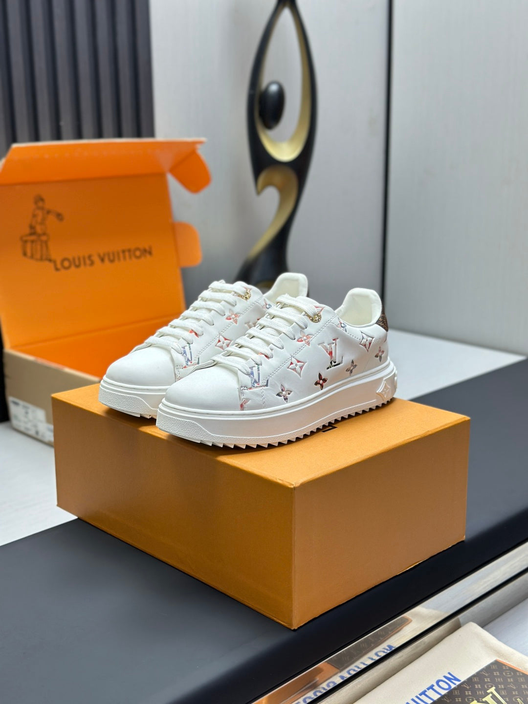 Louis Vuitton Time Out Sneaker - White Multicolor Monogram