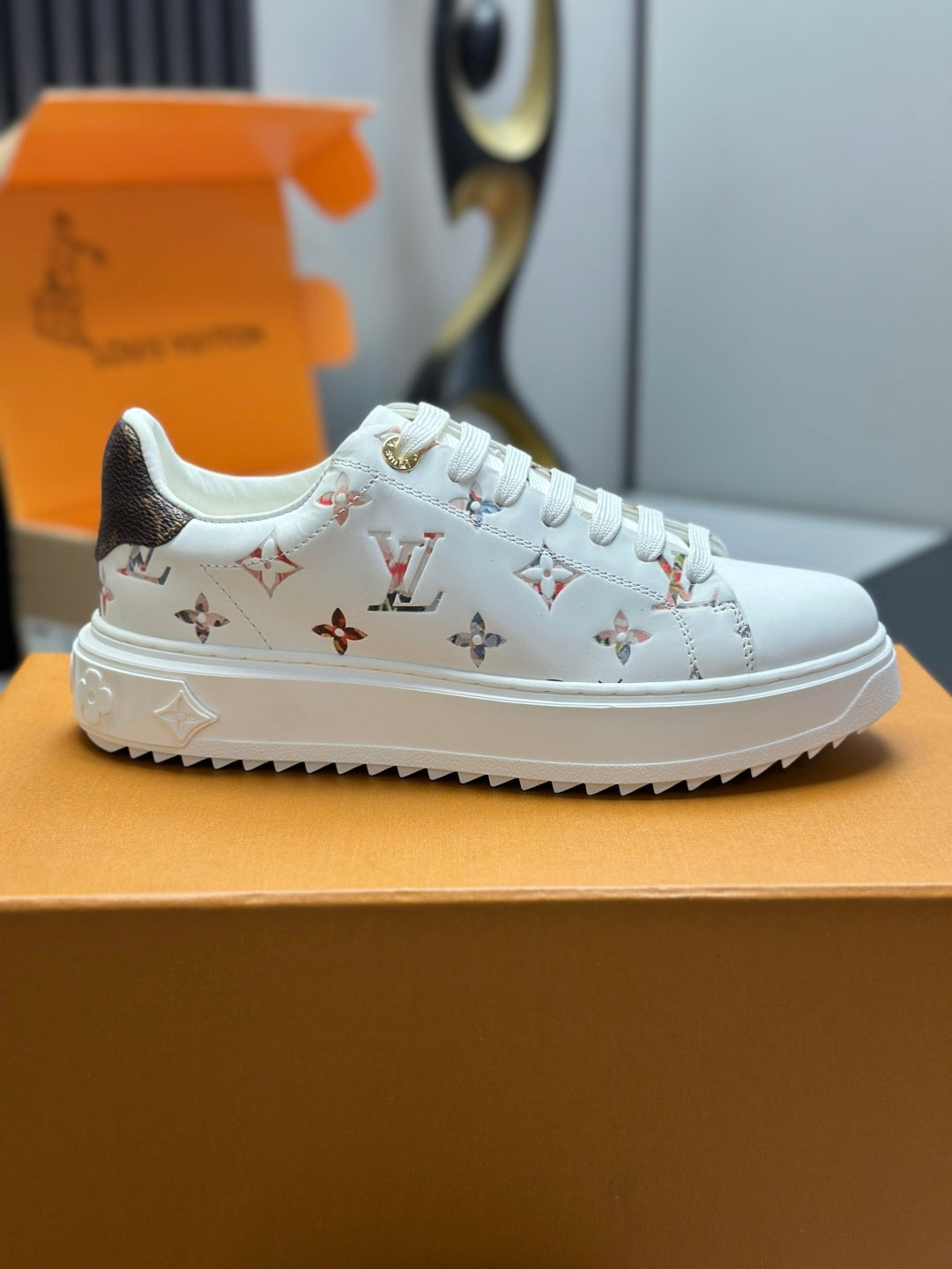 Louis Vuitton Time Out Sneaker - White Multicolor Monogram
