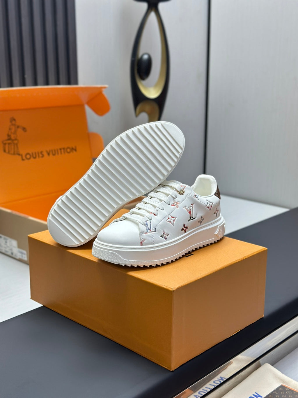 Louis Vuitton Time Out Sneaker - White Multicolor Monogram