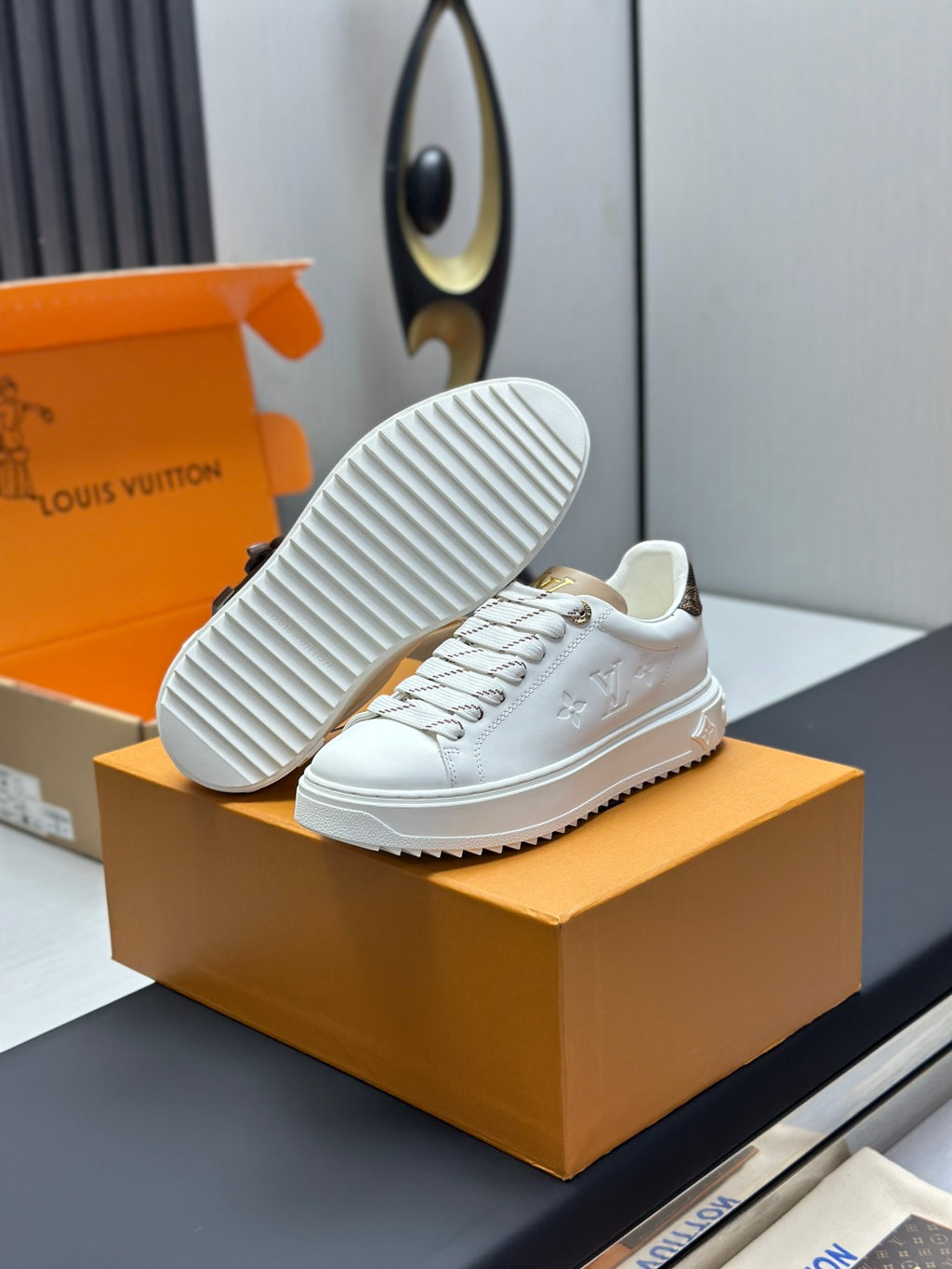 Louis Vuitton Time Out Sneaker - White Crystal LV