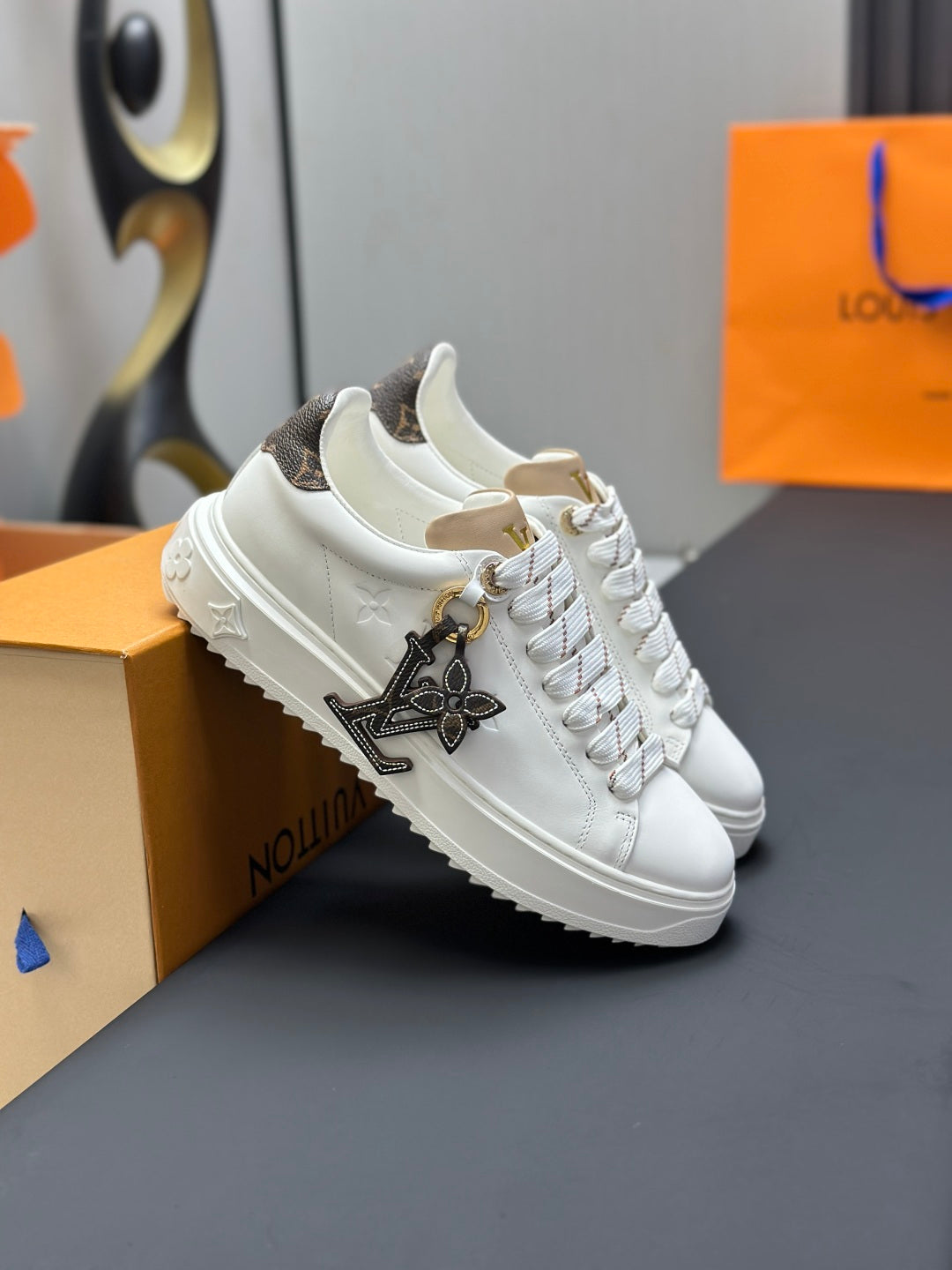 Louis Vuitton Time Out Sneaker - White Crystal LV