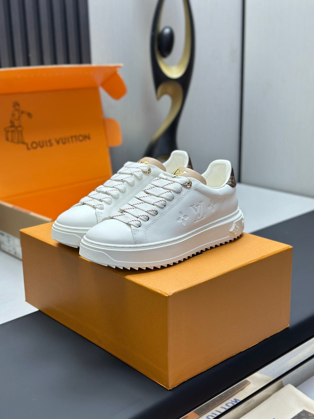Louis Vuitton Time Out Sneaker - White Crystal LV