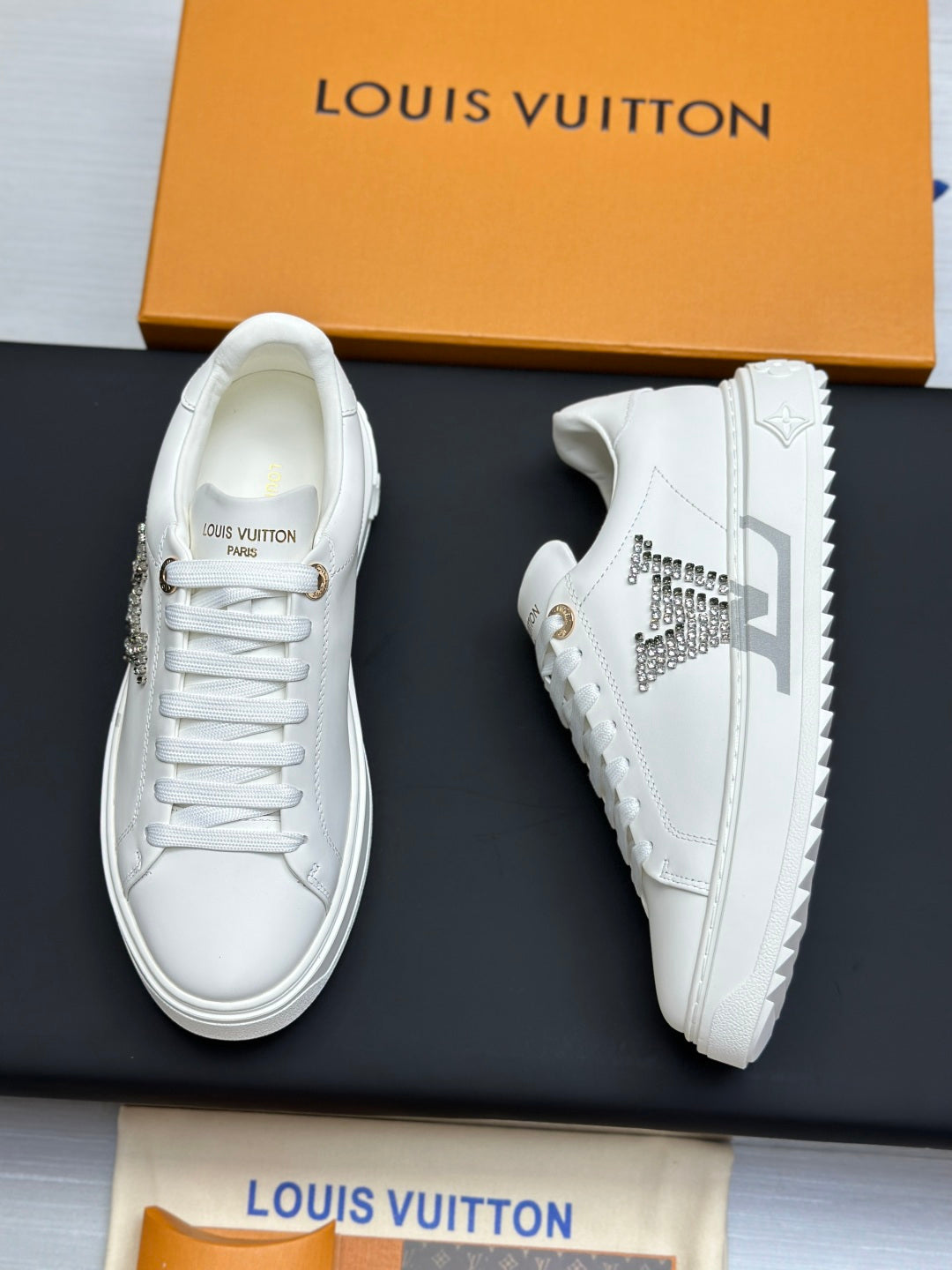 Louis Vuitton Time Out Sneaker - White Crystal LV