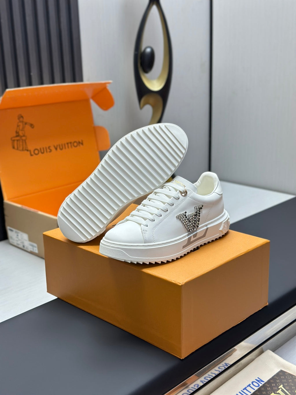 Louis Vuitton Time Out Sneaker - White Crystal LV