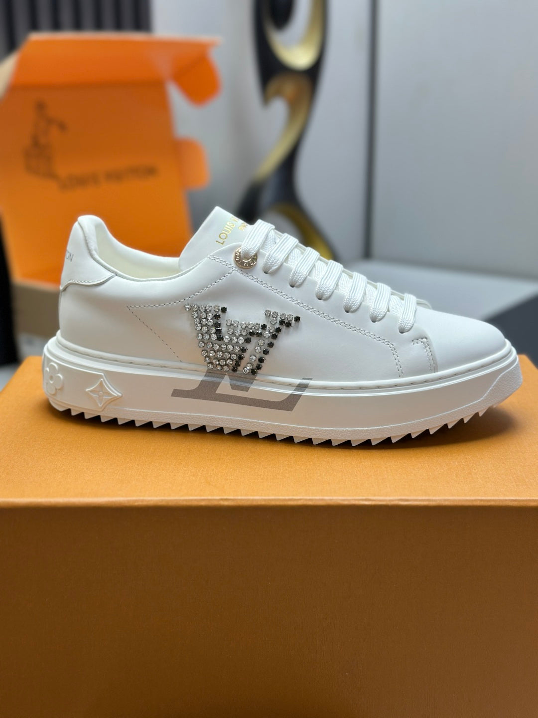 Louis Vuitton Time Out Sneaker - White Crystal LV