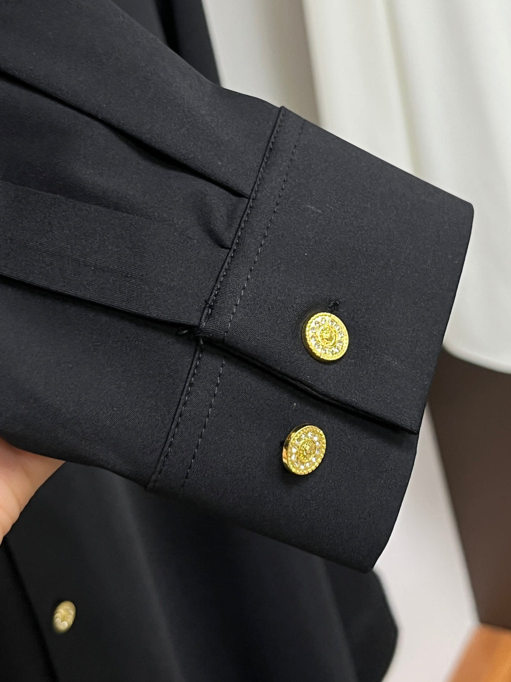 Louis Vuitton LV Logo Dress Shirt with Gold Details