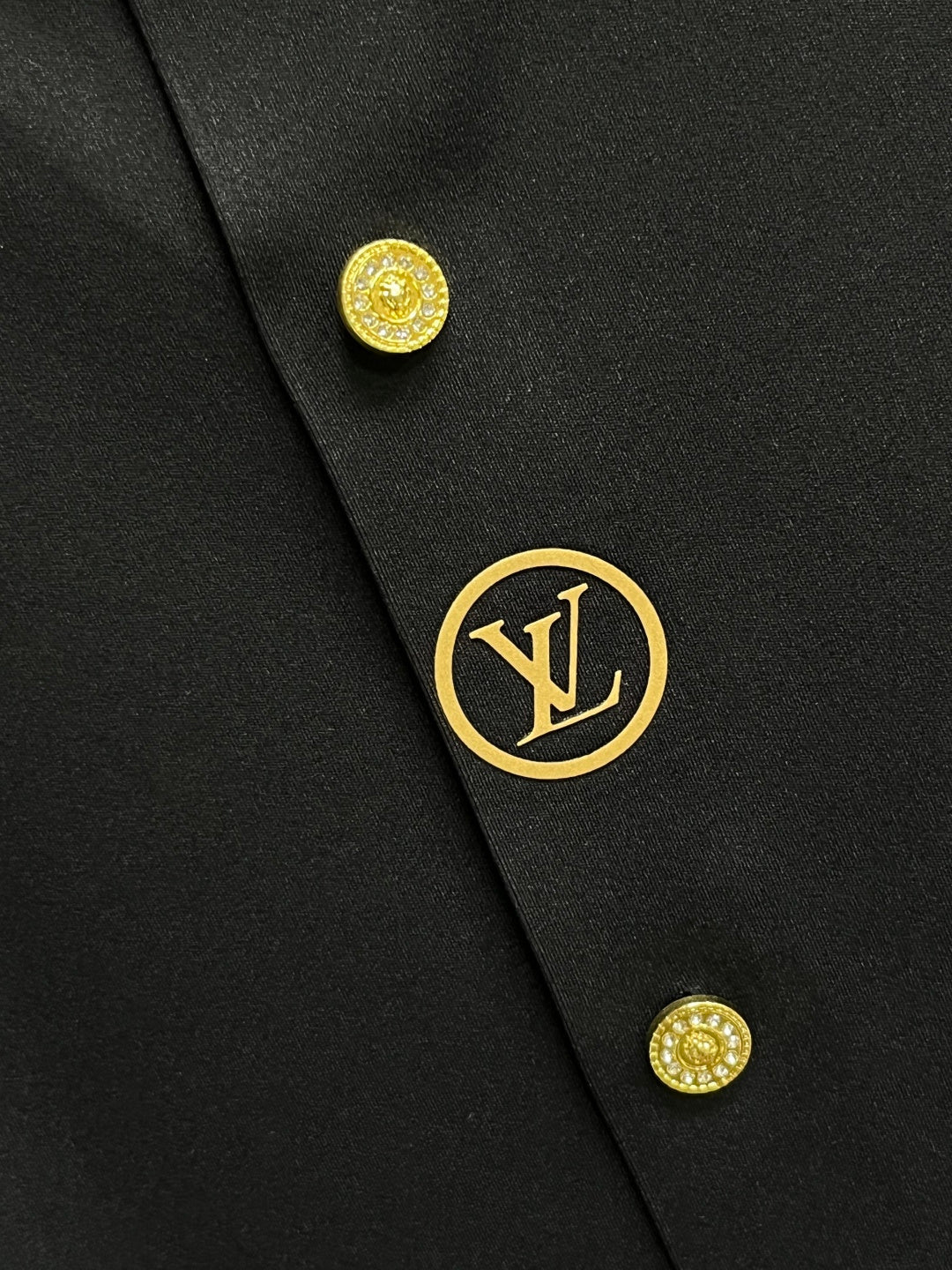 Louis Vuitton LV Logo Dress Shirt with Gold Details