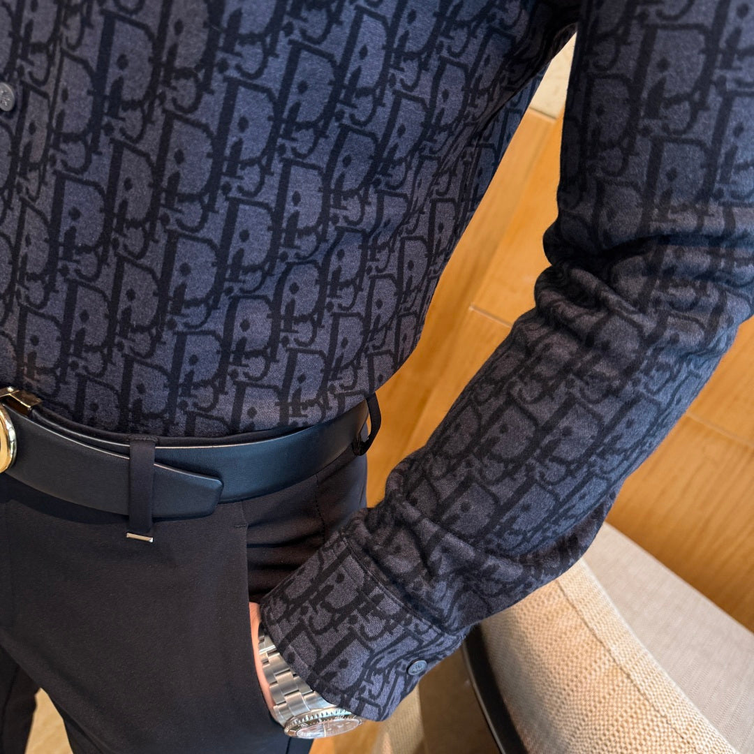 Fendi FF Monogram Pattern Dress Shirt
