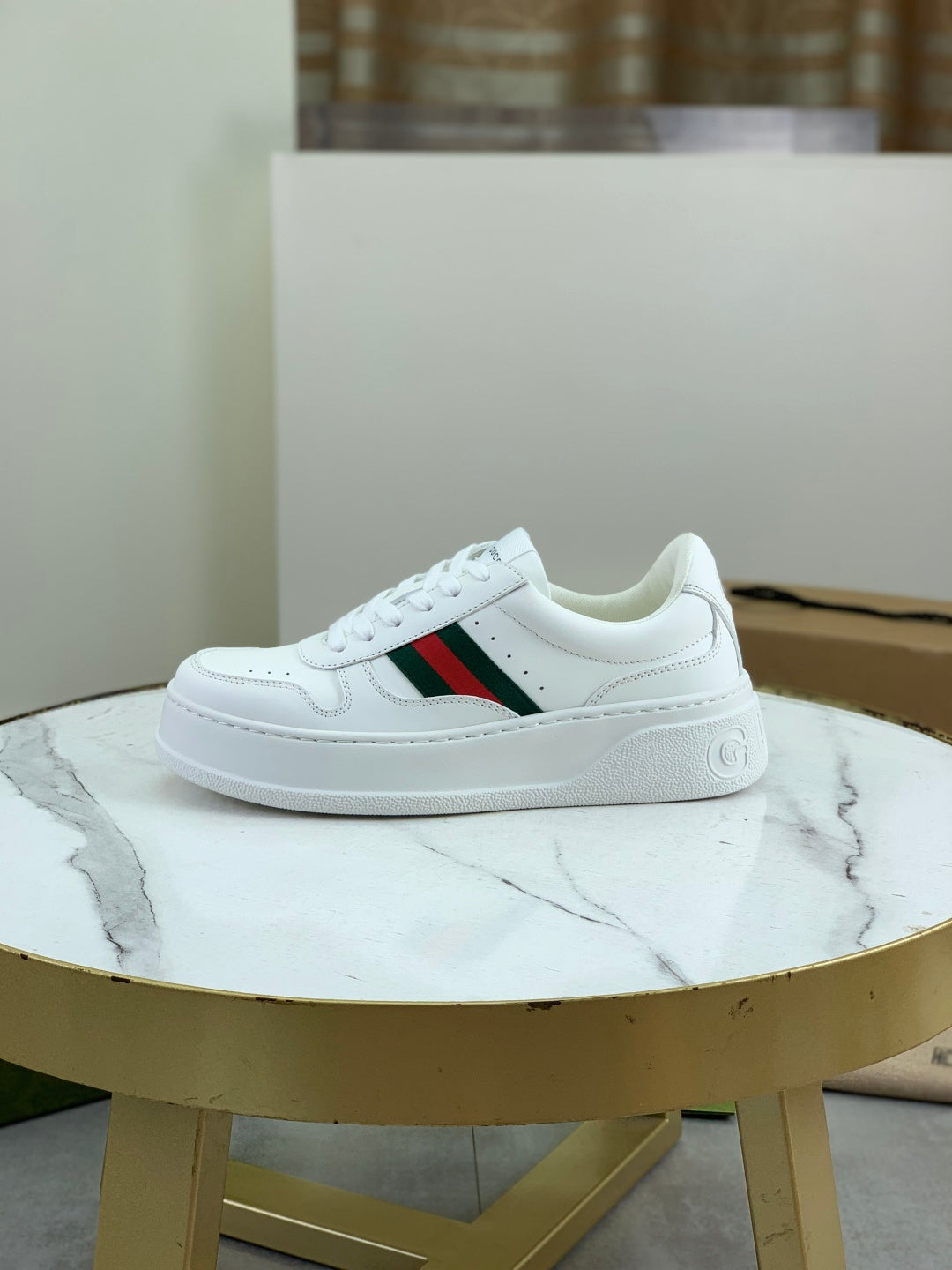 Gucci GG Monogram Platform Loafers Black