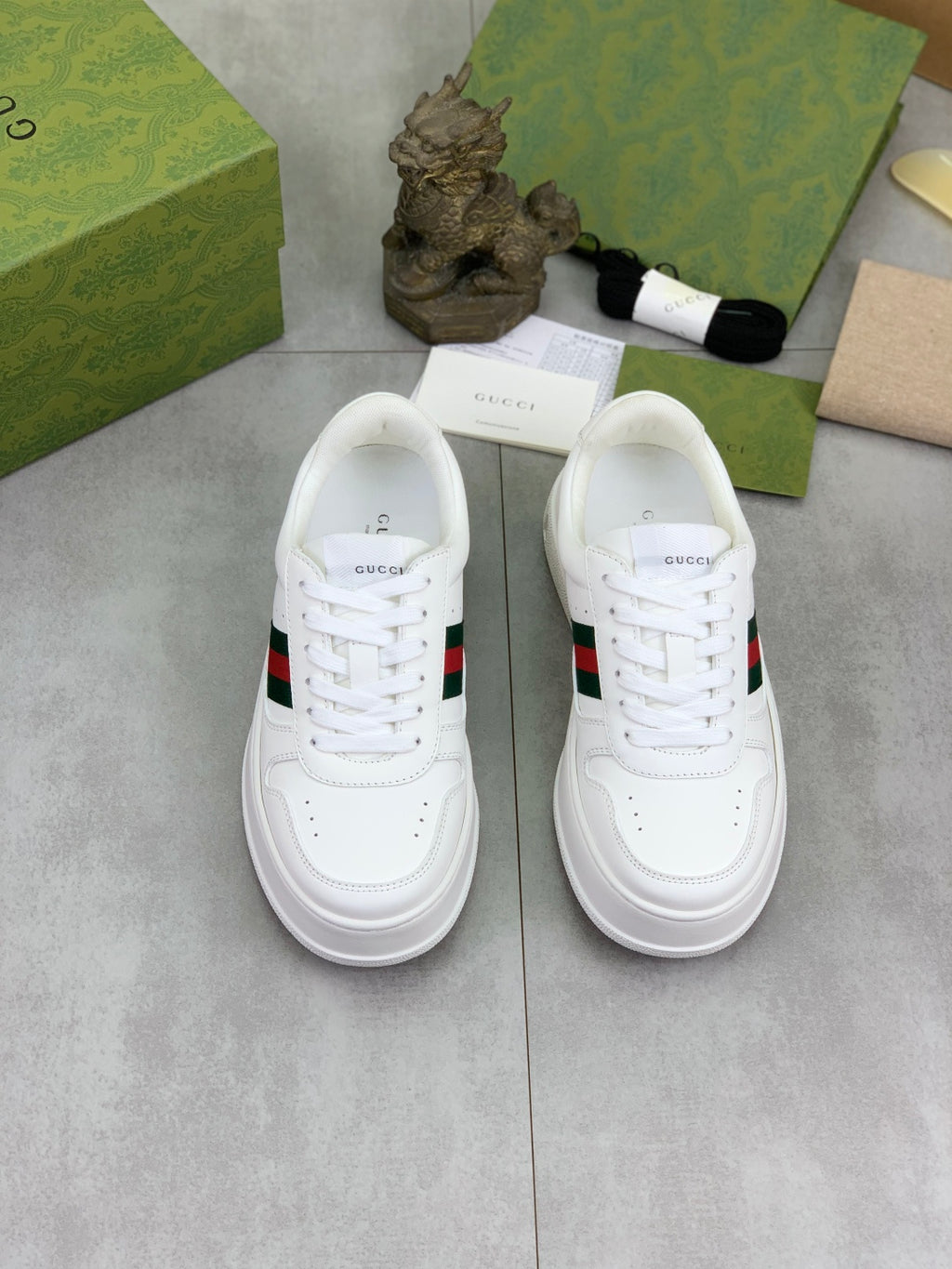 Gucci GG Monogram Platform Loafers Black