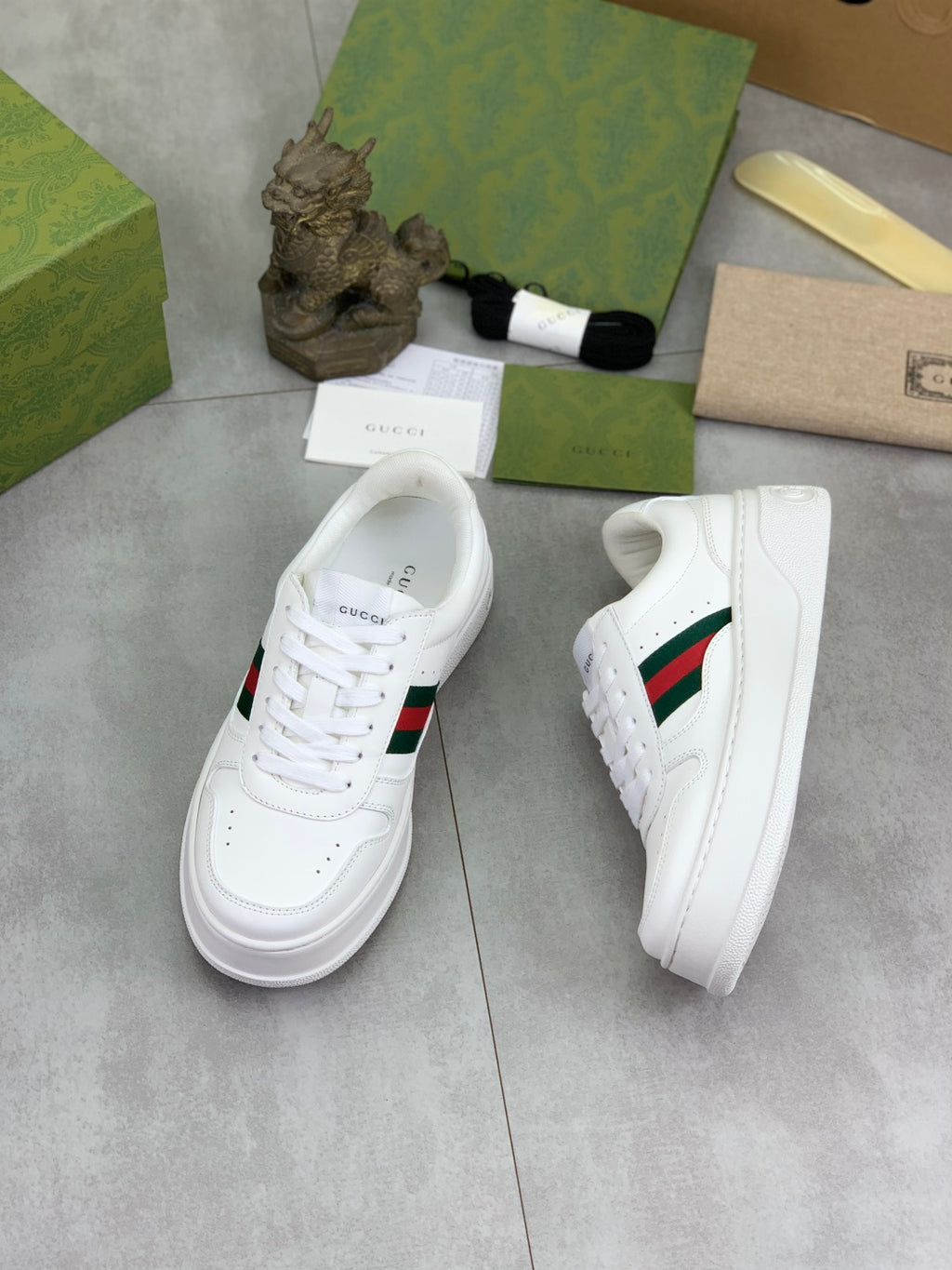 Gucci GG Monogram Platform Loafers Black