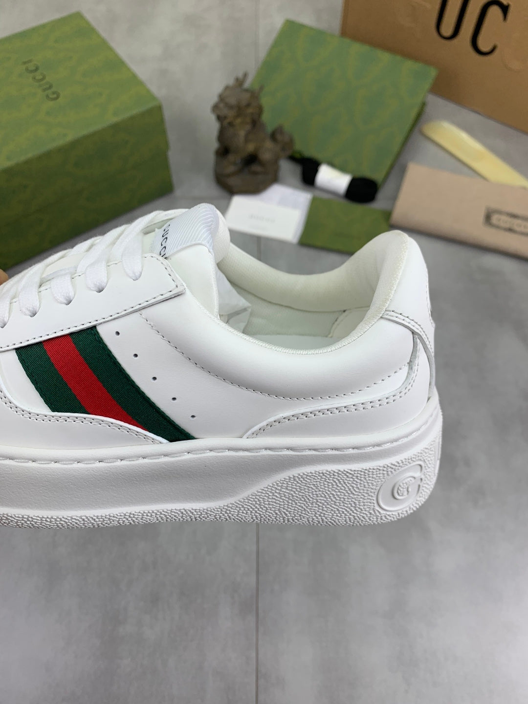 Gucci GG Monogram Platform Loafers Black