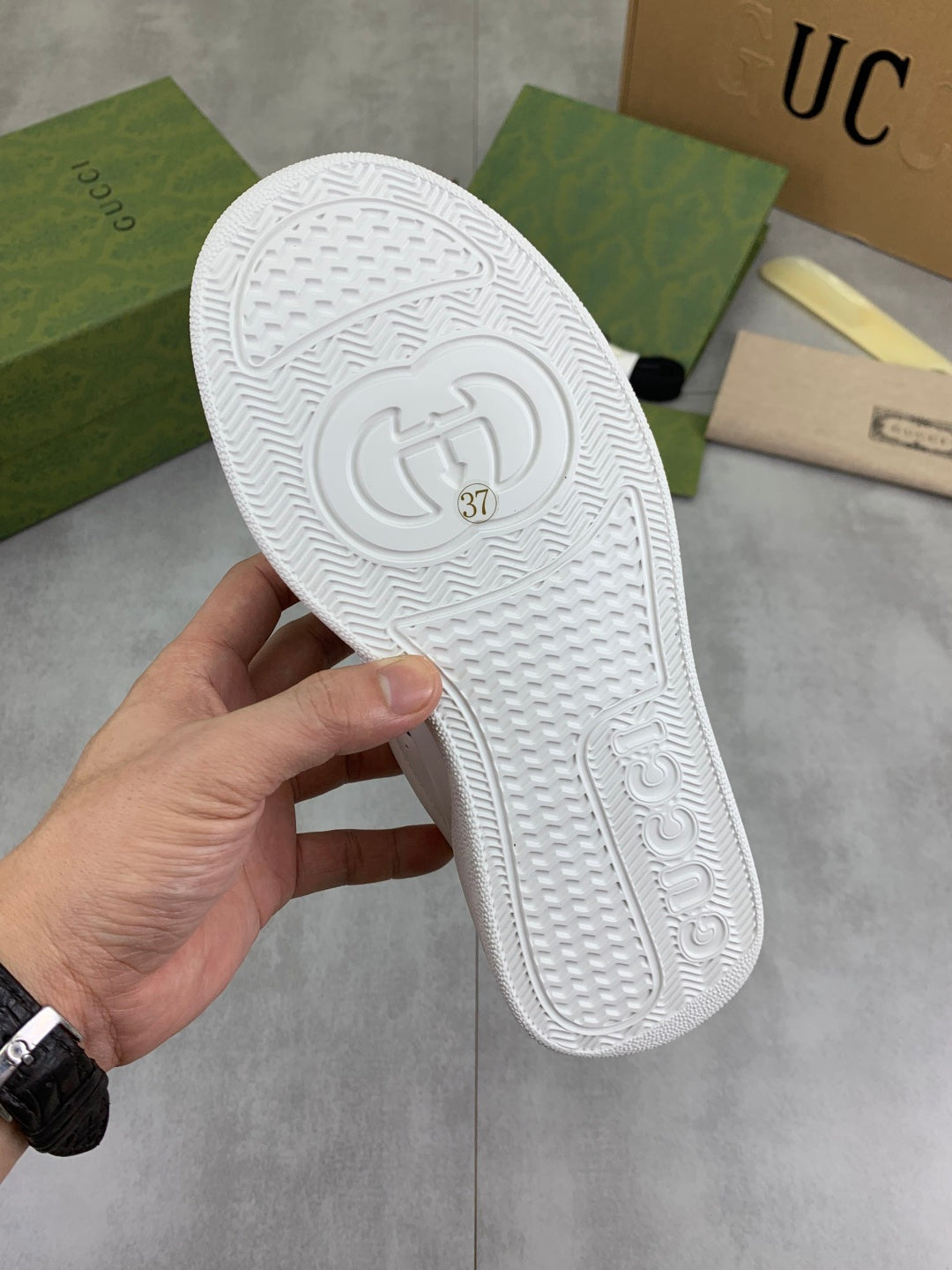 Gucci GG Monogram Platform Loafers Black