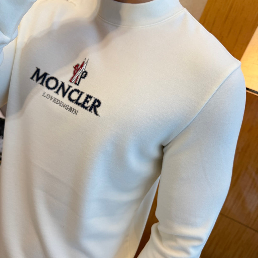 Moncler Logo Long Sleeve White Shirt