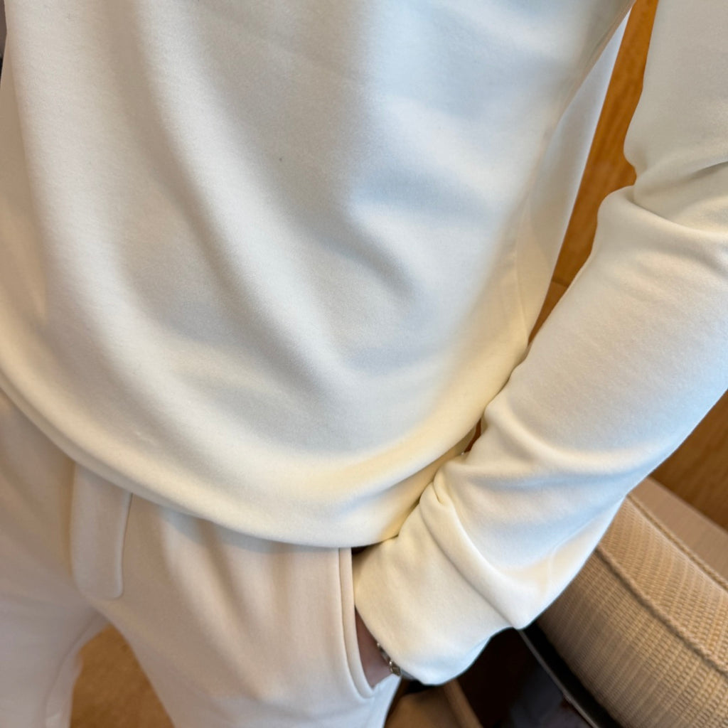 Moncler Logo Long Sleeve White Shirt