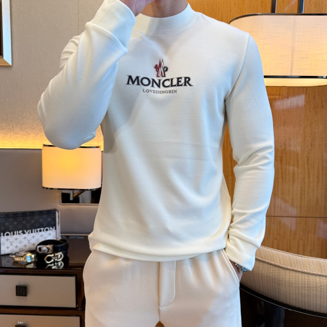 Moncler Logo Long Sleeve White Shirt