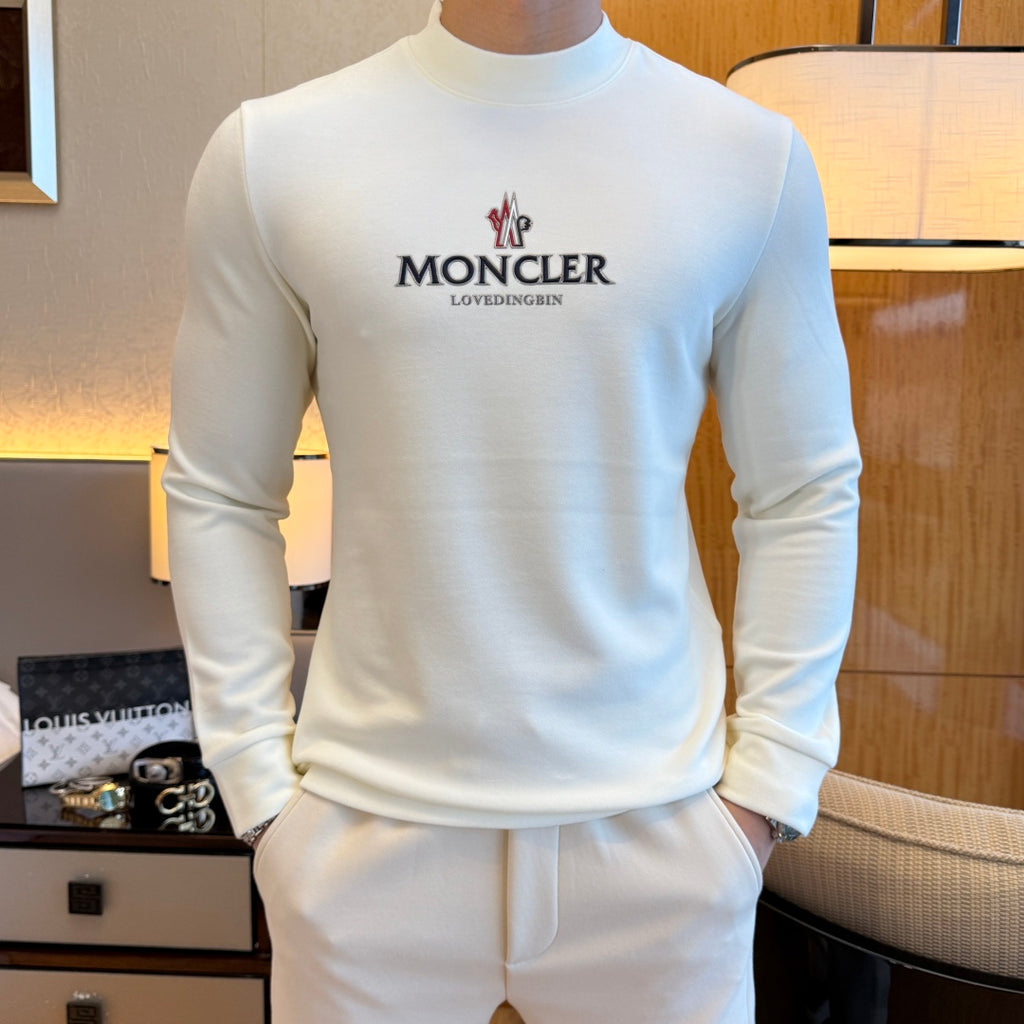 Moncler Logo Long Sleeve White Shirt