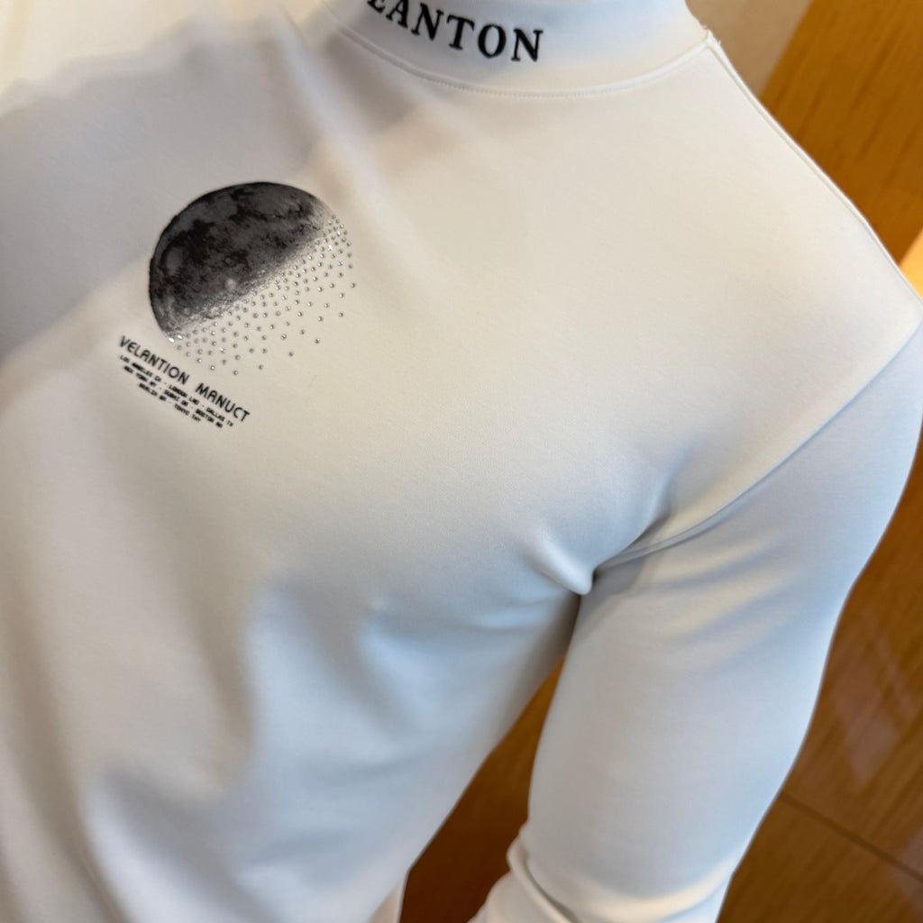 Moncler Logo Long Sleeve White Shirt