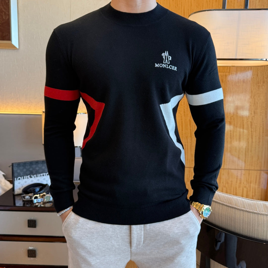 Moncler Colorblock Geometric Sweater